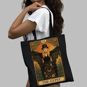 The Gypsy Tarot Card Tote, Stevie Nicks Inspired, boho rock bag